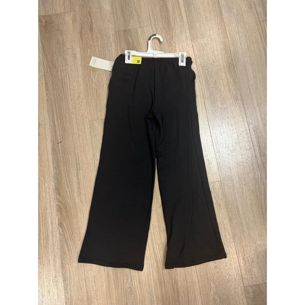 All In Motion Girls Black Wide Leg Pants High Rise Full Length M 8 039030364